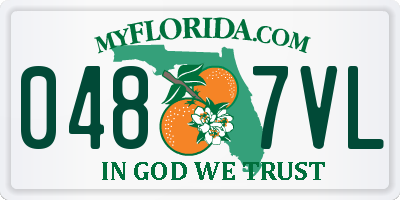 FL license plate 0487VL