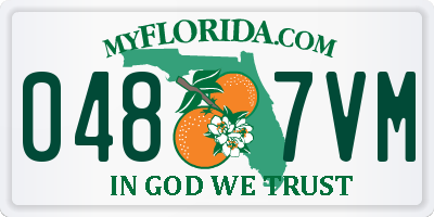 FL license plate 0487VM