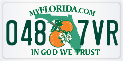 FL license plate 0487VR
