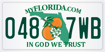 FL license plate 0487WB