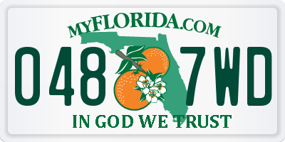 FL license plate 0487WD