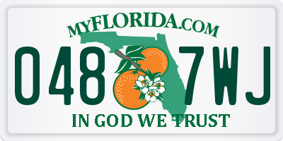 FL license plate 0487WJ