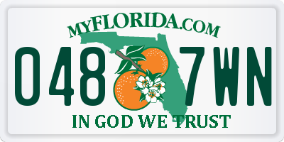 FL license plate 0487WN