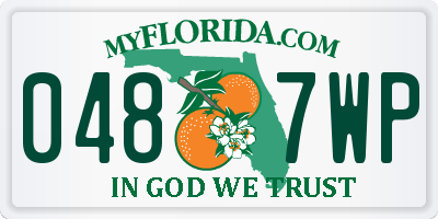 FL license plate 0487WP
