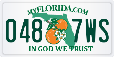 FL license plate 0487WS