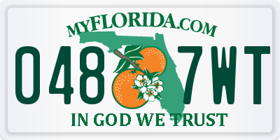 FL license plate 0487WT
