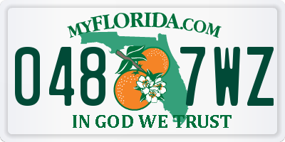 FL license plate 0487WZ