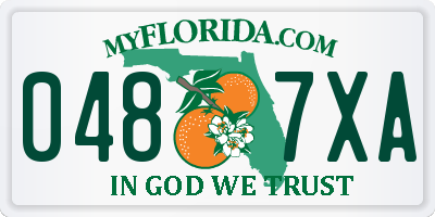 FL license plate 0487XA