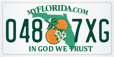 FL license plate 0487XG