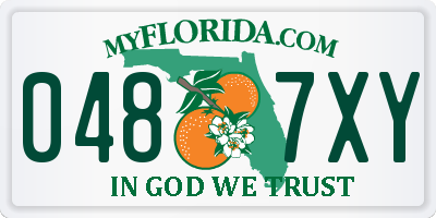 FL license plate 0487XY