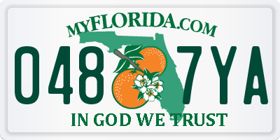 FL license plate 0487YA