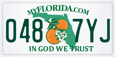 FL license plate 0487YJ