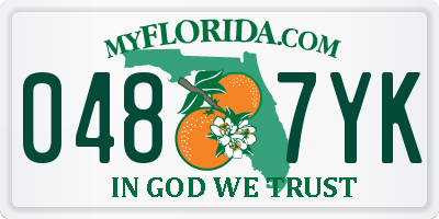 FL license plate 0487YK