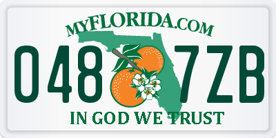 FL license plate 0487ZB