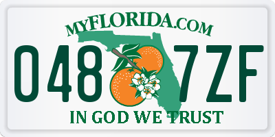FL license plate 0487ZF