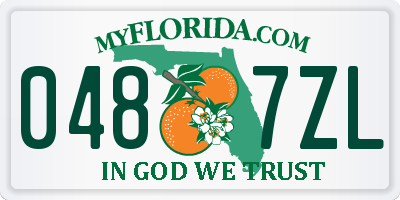 FL license plate 0487ZL