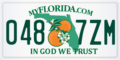 FL license plate 0487ZM