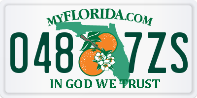 FL license plate 0487ZS