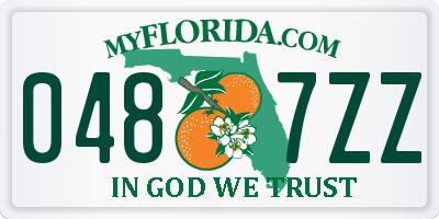 FL license plate 0487ZZ