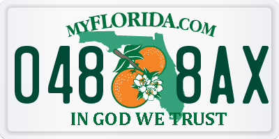 FL license plate 0488AX