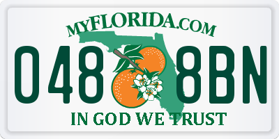 FL license plate 0488BN