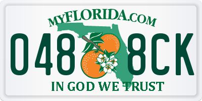 FL license plate 0488CK