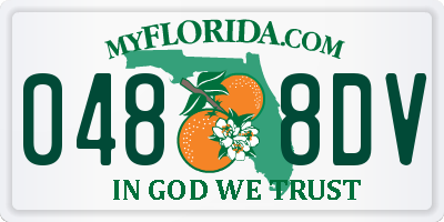 FL license plate 0488DV