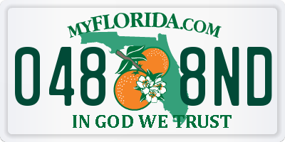 FL license plate 0488ND