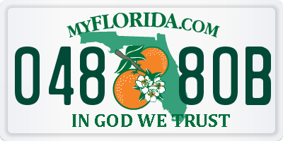 FL license plate 0488OB