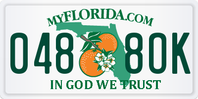 FL license plate 0488OK