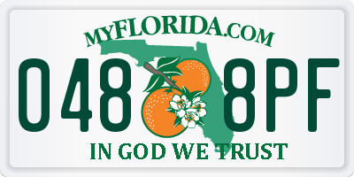 FL license plate 0488PF