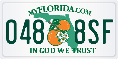 FL license plate 0488SF