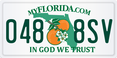 FL license plate 0488SV