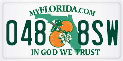FL license plate 0488SW