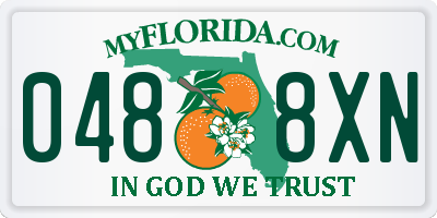 FL license plate 0488XN