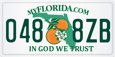 FL license plate 0488ZB