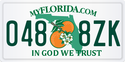 FL license plate 0488ZK