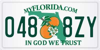 FL license plate 0488ZY