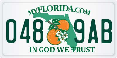 FL license plate 0489AB