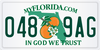 FL license plate 0489AG