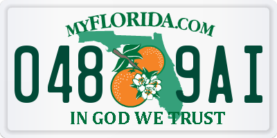FL license plate 0489AI