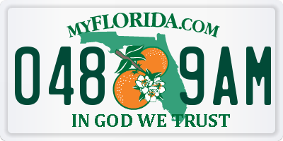 FL license plate 0489AM
