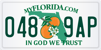 FL license plate 0489AP