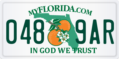FL license plate 0489AR