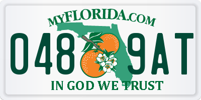 FL license plate 0489AT