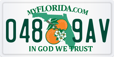 FL license plate 0489AV