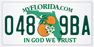 FL license plate 0489BA