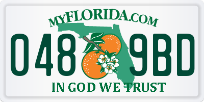 FL license plate 0489BD