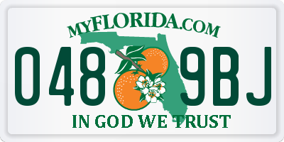 FL license plate 0489BJ