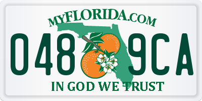 FL license plate 0489CA